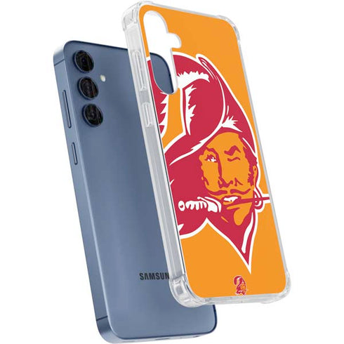 NFL Tampa Bay Buccaneers Retro Logo Galaxy A35 5G Clear Case